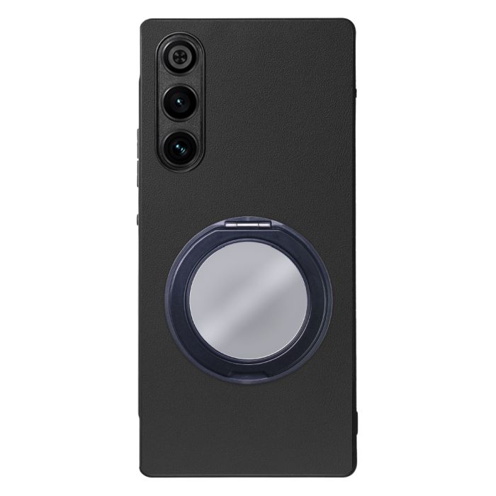 [ LOOF RING-SHELL (ミラー Ver.) ] REDMAGIC 10 Air nubia スマホケース 背面 ケース カバー ミラー付きスマホリング スタンド 本革 レザー 落下防止  [ REDMAGIC 10 Air ]