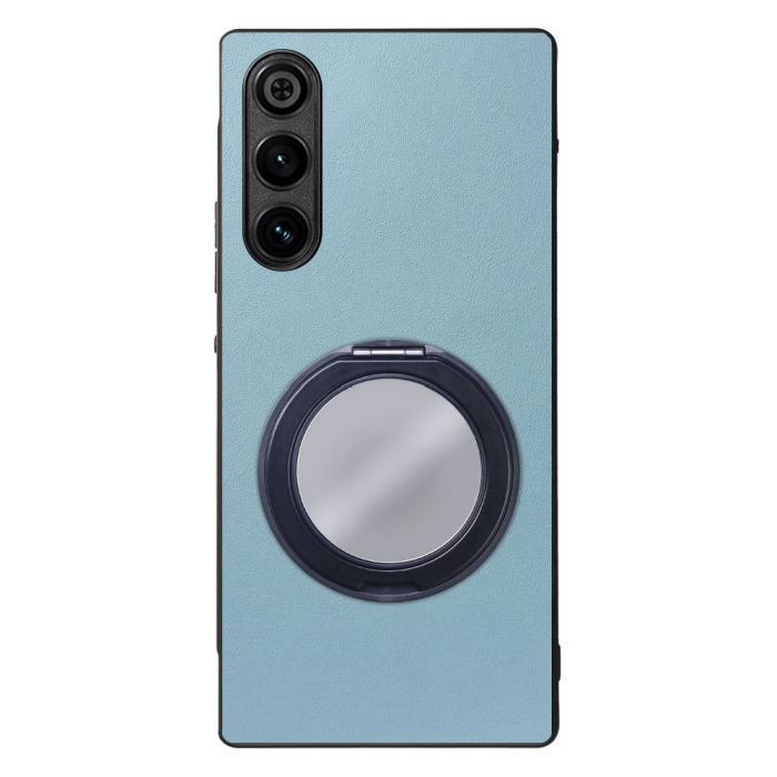 [ LOOF RING-SHELL (ミラー Ver.) ] REDMAGIC 10 Air nubia スマホケース 背面 ケース カバー ミラー付きスマホリング スタンド 本革 レザー 落下防止  [ REDMAGIC 10 Air ]