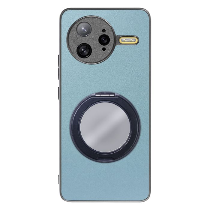 [ LOOF RING-SHELL (ミラー Ver.) ] POCO F7 Ultra Xiaomi シャオミ スマホケース 背面 ケース カバー ミラー付きスマホリング スタンド 本革 レザー 落下防止  [ POCO F7 Ultra ]