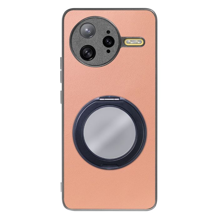 [ LOOF RING-SHELL (ミラー Ver.) ] POCO F7 Ultra Xiaomi シャオミ スマホケース 背面 ケース カバー ミラー付きスマホリング スタンド 本革 レザー 落下防止  [ POCO F7 Ultra ]