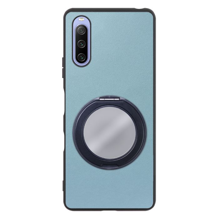 [ LOOF RING-SHELL (ミラー Ver.) ] Xperia 10 III /  10 III Lite Xperia10III 10III xperia10 スマホケース 背面 ケース カバー ミラー付きスマホリング スタンド 本革 レザー 落下防止  [ Xperia 10 III / Lite ]