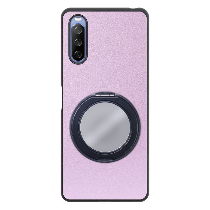 [ LOOF RING-SHELL (ミラー Ver.) ] Xperia 10 IV SO-52C / SOG07  xperia10Ⅳ 10Ⅳ xperia10 スマホケース 背面 ケース カバー ミラー付きスマホリング スタンド 本革 レザー 落下防止  [ Xperia 10 IV ]