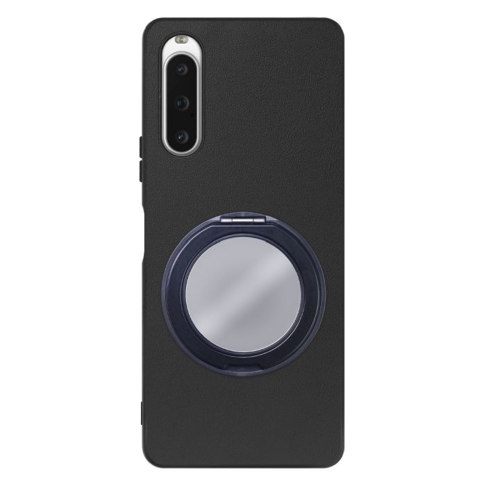 [ LOOF RING-SHELL (ミラー Ver.) ] Xperia 10 V SOG11 / SO-52D 10V xperia10V スマホケース 背面 ケース カバー ミラー付きスマホリング スタンド 本革 レザー 落下防止  [ Xperia 10 V ]