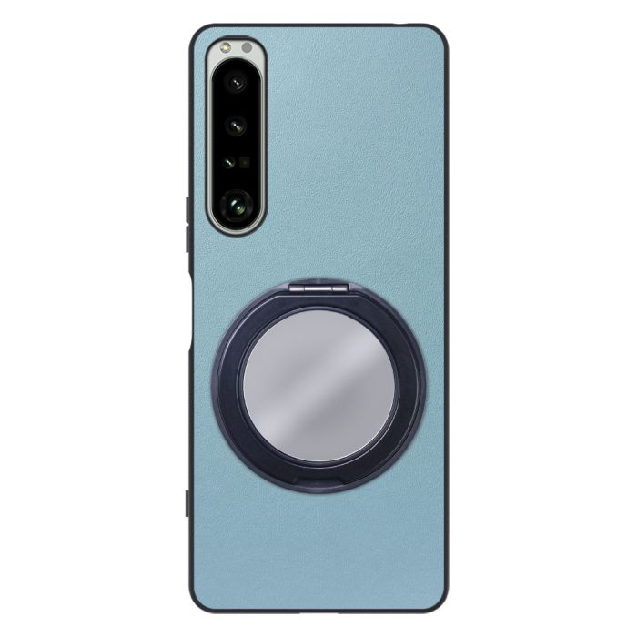 [ LOOF RING-SHELL (ミラー Ver.) ] Xperia 1 IV SO-51C / SOG06 xperia1Ⅳ 1Ⅳ xperia1 スマホケース 背面 ケース カバー ミラー付きスマホリング スタンド 本革 レザー 落下防止  [ Xperia 1 IV ]