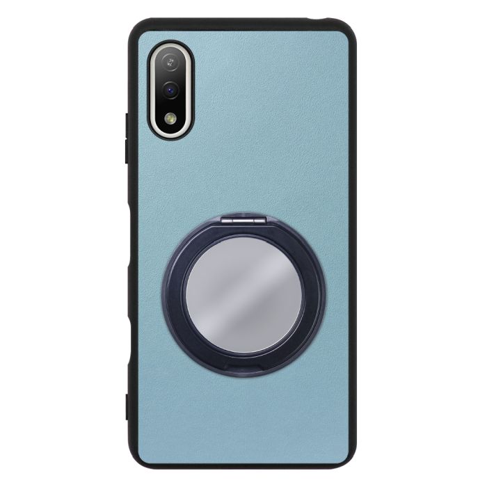 [ LOOF RING-SHELL (ミラー Ver.) ] Xperia Ace II SO-41B aceⅡ ace2 スマホケース 背面 ケース カバー ミラー付きスマホリング スタンド 本革 レザー 落下防止  [ Xperia Ace Ⅱ ]