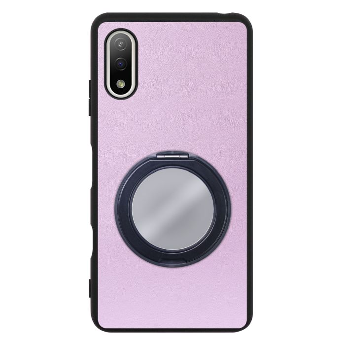 [ LOOF RING-SHELL (ミラー Ver.) ] Xperia Ace II SO-41B aceⅡ ace2 スマホケース 背面 ケース カバー ミラー付きスマホリング スタンド 本革 レザー 落下防止  [ Xperia Ace Ⅱ ]