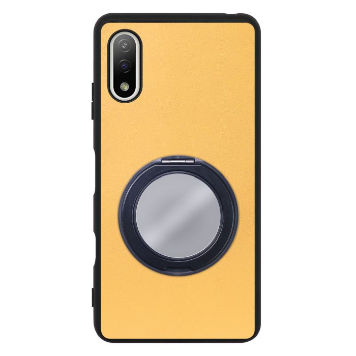 [ LOOF RING-SHELL (ミラー Ver.) ] Xperia Ace II SO-41B aceⅡ ace2 スマホケース 背面 ケース カバー ミラー付きスマホリング スタンド 本革 レザー 落下防止  [ Xperia Ace Ⅱ ]