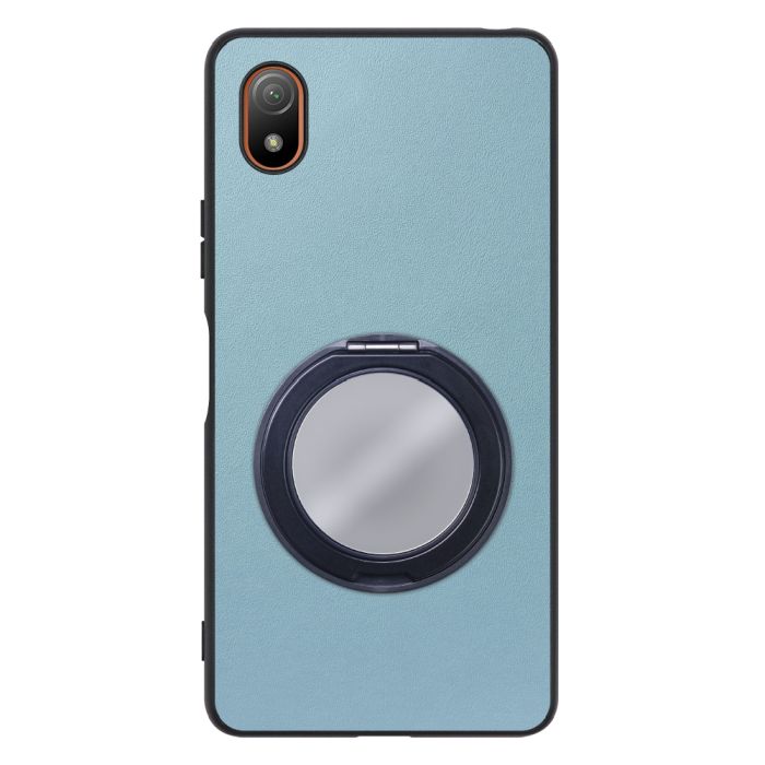 [ LOOF RING-SHELL (ミラー Ver.) ] Xperia Ace III SO-53C / SOG08 aceⅢ ace3 スマホケース 背面 ケース カバー ミラー付きスマホリング スタンド 本革 レザー 落下防止  [ Xperia Ace III ]
