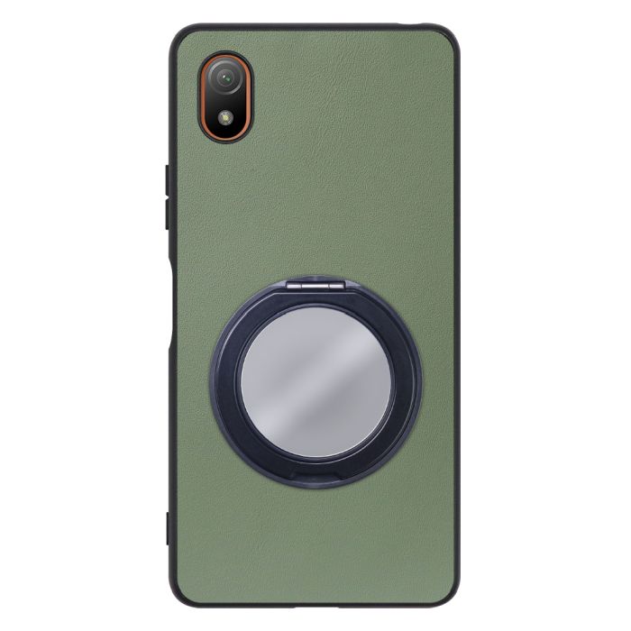 [ LOOF RING-SHELL (ミラー Ver.) ] Xperia Ace III SO-53C / SOG08 aceⅢ ace3 スマホケース 背面 ケース カバー ミラー付きスマホリング スタンド 本革 レザー 落下防止  [ Xperia Ace III ]