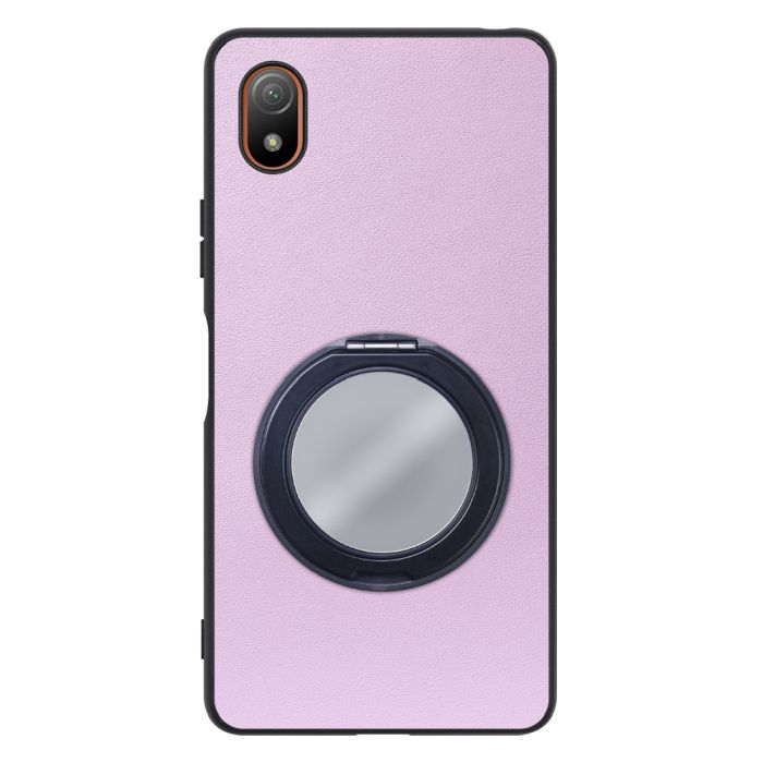 [ LOOF RING-SHELL (ミラー Ver.) ] Xperia Ace III SO-53C / SOG08 aceⅢ ace3 スマホケース 背面 ケース カバー ミラー付きスマホリング スタンド 本革 レザー 落下防止  [ Xperia Ace III ]