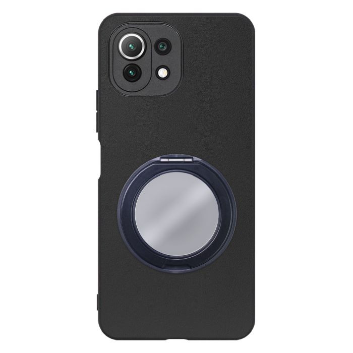 [ LOOF RING-SHELL (ミラー Ver.) ] Xiaomi Mi 11 Lite 5G mi11lite5g 11lite スマホケース 背面 ケース カバー ミラー付きスマホリング スタンド 本革 レザー 落下防止  [ Mi 11 Lite 5G ]