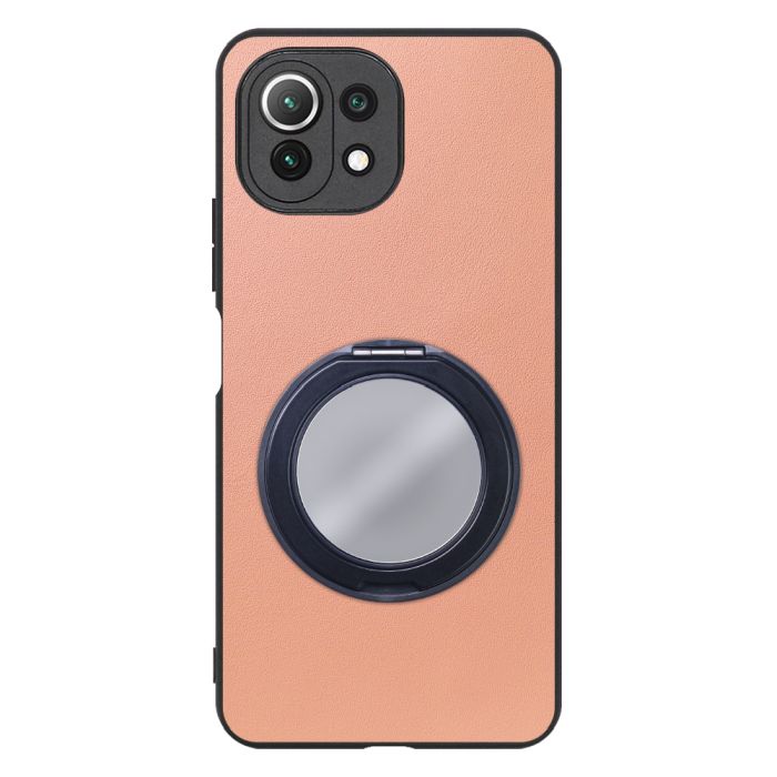[ LOOF RING-SHELL (ミラー Ver.) ] Xiaomi Mi 11 Lite 5G mi11lite5g 11lite スマホケース 背面 ケース カバー ミラー付きスマホリング スタンド 本革 レザー 落下防止  [ Mi 11 Lite 5G ]