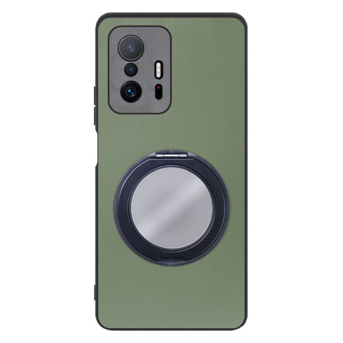 [ LOOF RING-SHELL (ミラー Ver.) ] Xiaomi 11T / 11T Pro xiaomi11t xiaomi11tpro 11tpro スマホケース 背面 ケース カバー ミラー付きスマホリング スタンド 本革 レザー 落下防止  [ Xiaomi 11T / 11T Pro ]