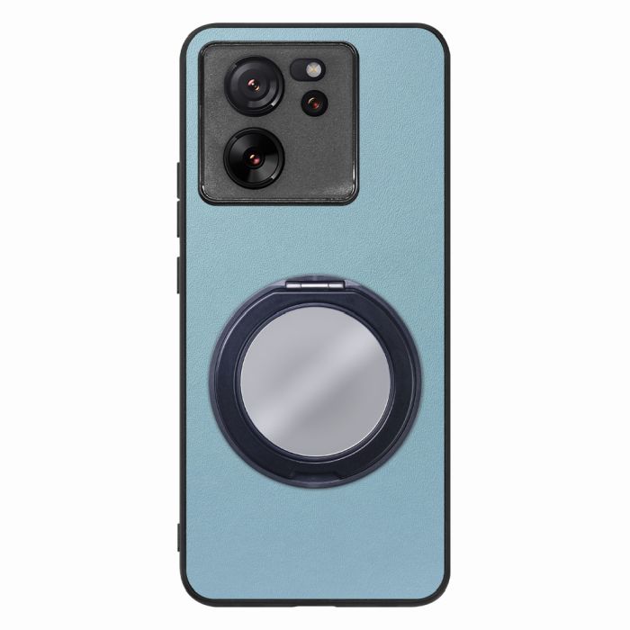 [ LOOF RING-SHELL (ミラー Ver.) ] Xiaomi 13T / 13T Pro XIG04 13 T 13TPro スマホケース 背面 ケース カバー ミラー付きスマホリング スタンド 本革 レザー 落下防止  [ Xiaomi 13T / 13T Pro ]