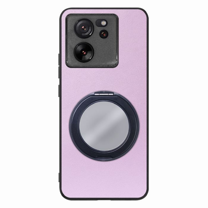 [ LOOF RING-SHELL (ミラー Ver.) ] Xiaomi 13T / 13T Pro XIG04 13 T 13TPro スマホケース 背面 ケース カバー ミラー付きスマホリング スタンド 本革 レザー 落下防止  [ Xiaomi 13T / 13T Pro ]