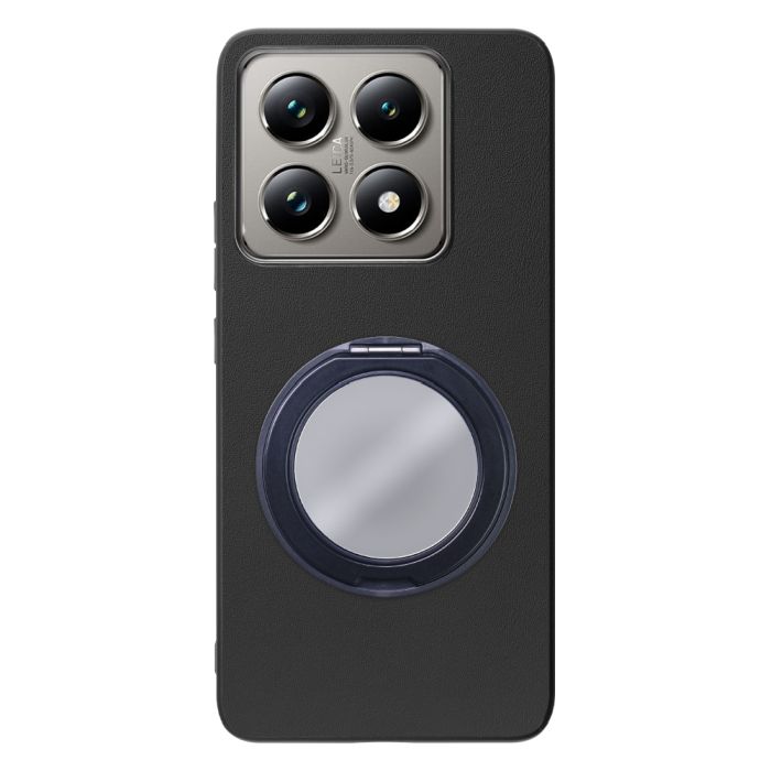 [ LOOF RING-SHELL (ミラー Ver.) ] Xiaomi 14T Pro  14TPro スマホケース 背面 ケース カバー ミラー付きスマホリング スタンド 本革 レザー 落下防止  [ Xiaomi 14T Pro  ]