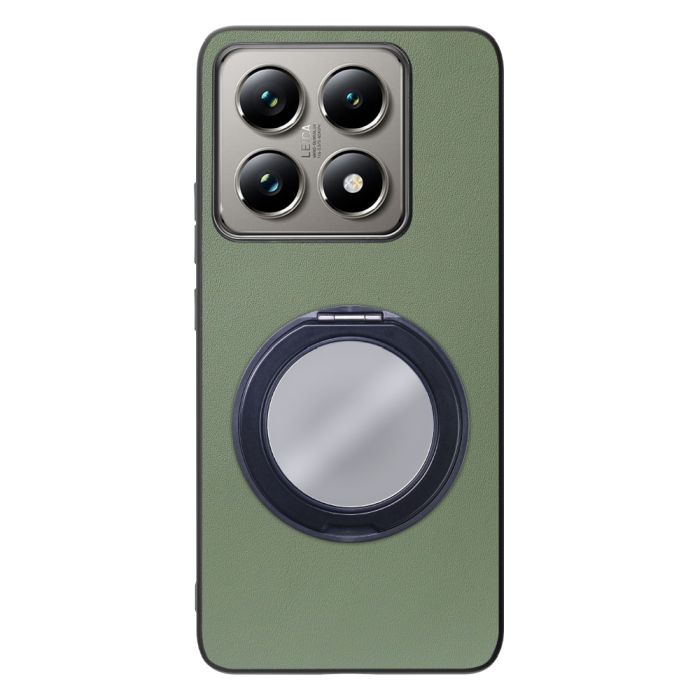 [ LOOF RING-SHELL (ミラー Ver.) ] Xiaomi 14T Pro  14TPro スマホケース 背面 ケース カバー ミラー付きスマホリング スタンド 本革 レザー 落下防止  [ Xiaomi 14T Pro  ]