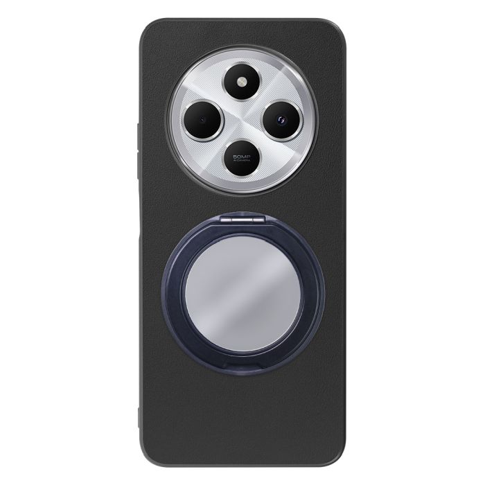 [ LOOF RING-SHELL (ミラー Ver.) ] Xiaomi Redmi 14C 14C Redmi14C スマホケース 背面 ケース カバー ミラー付きスマホリング スタンド 本革 レザー 落下防止  [ Xiaomi Redmi 14C ]