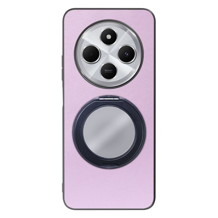 [ LOOF RING-SHELL (ミラー Ver.) ] Xiaomi Redmi 14C 14C Redmi14C スマホケース 背面 ケース カバー ミラー付きスマホリング スタンド 本革 レザー 落下防止  [ Xiaomi Redmi 14C ]