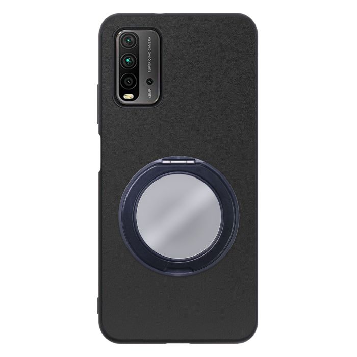 [ LOOF RING-SHELL (ミラー Ver.) ] Xiaomi Redmi 9T redmi9t スマホケース 背面 ケース カバー ミラー付きスマホリング スタンド 本革 レザー 落下防止  [ Redmi 9T ]