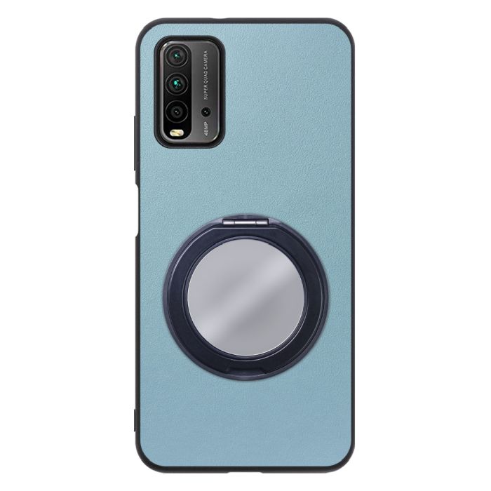 [ LOOF RING-SHELL (ミラー Ver.) ] Xiaomi Redmi 9T redmi9t スマホケース 背面 ケース カバー ミラー付きスマホリング スタンド 本革 レザー 落下防止  [ Redmi 9T ]