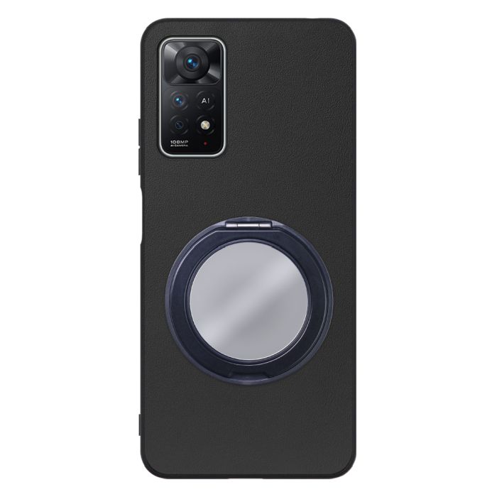 [ LOOF RING-SHELL (ミラー Ver.) ] Xiaomi Redmi Note 11 Pro 5G redminote11pro5g note11pro 11pro スマホケース 背面 ケース カバー ミラー付きスマホリング スタンド 本革 レザー 落下防止  [ Redmi Note 11 Pro 5G ]