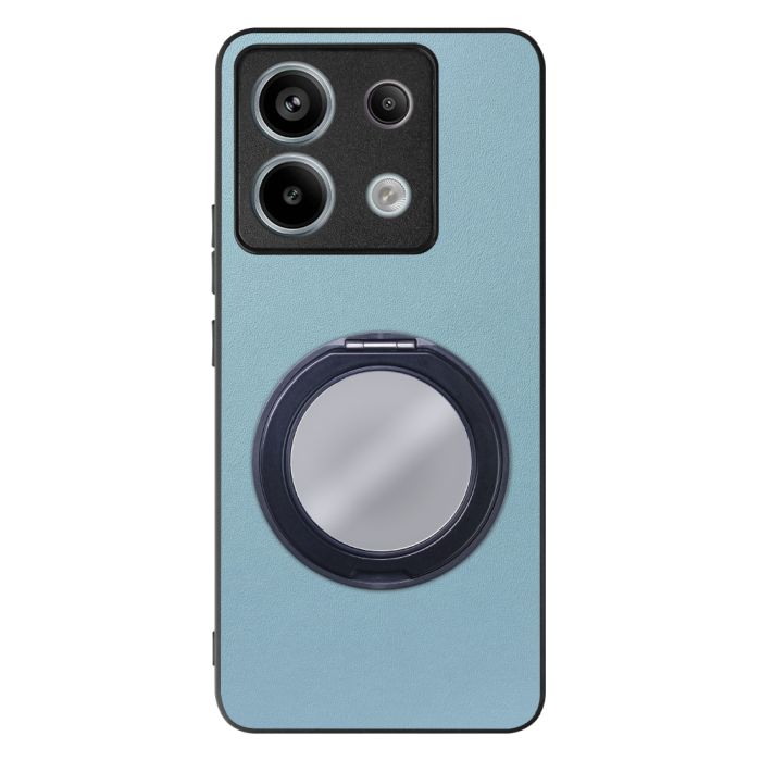 [ LOOF RING-SHELL (ミラー Ver.) ] Redmi Note 13 Pro 5G  スマホケース 背面 ケース カバー ミラー付きスマホリング スタンド 本革 レザー 落下防止  [ Redmi Note 13 Pro 5G ]