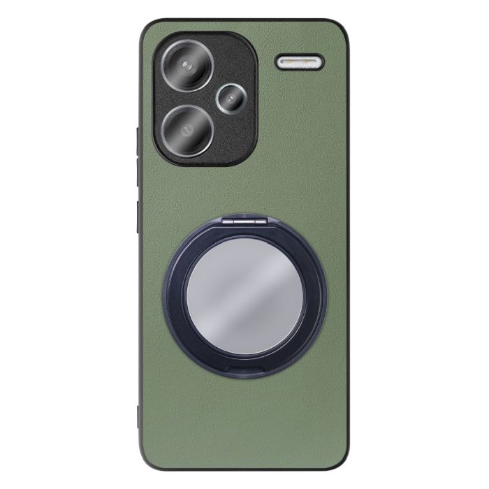 [ LOOF RING-SHELL (ミラー Ver.) ] Xiaomi Redmi Note 13 Pro+ 5G  スマホケース 背面 ケース カバー ミラー付きスマホリング スタンド 本革 レザー 落下防止  [ Redmi Note 13 Pro+ 5G ]