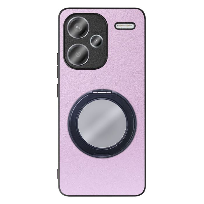 [ LOOF RING-SHELL (ミラー Ver.) ] Xiaomi Redmi Note 13 Pro+ 5G  スマホケース 背面 ケース カバー ミラー付きスマホリング スタンド 本革 レザー 落下防止  [ Redmi Note 13 Pro+ 5G ]