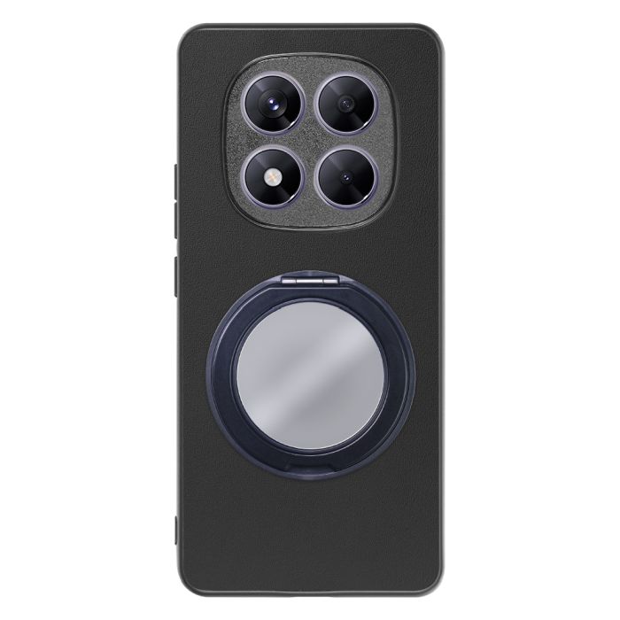 [ LOOF RING-SHELL (ミラー Ver.) ] Redmi Note 14 Pro 5G Xiaomi シャオミ スマホケース 背面 ケース カバー ミラー付きスマホリング スタンド 本革 レザー 落下防止  [ Redmi Note 14 Pro 5G ]