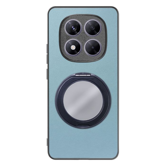[ LOOF RING-SHELL (ミラー Ver.) ] Redmi Note 14 Pro 5G Xiaomi シャオミ スマホケース 背面 ケース カバー ミラー付きスマホリング スタンド 本革 レザー 落下防止  [ Redmi Note 14 Pro 5G ]