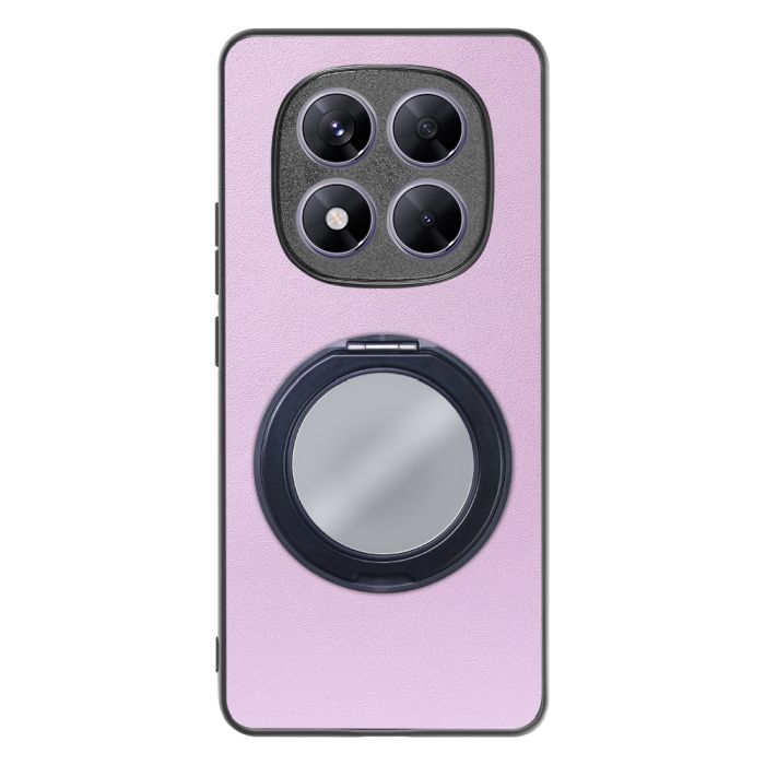 [ LOOF RING-SHELL (ミラー Ver.) ] Redmi Note 14 Pro 5G Xiaomi シャオミ スマホケース 背面 ケース カバー ミラー付きスマホリング スタンド 本革 レザー 落下防止  [ Redmi Note 14 Pro 5G ]