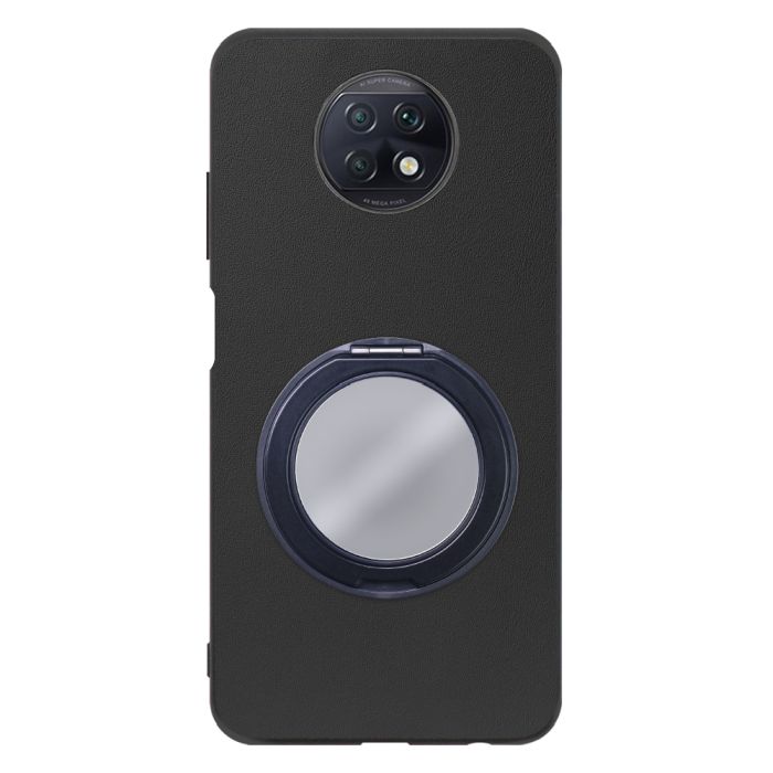 [ LOOF RING-SHELL (ミラー Ver.) ] Xiaomi Redmi Note 9T redminote9t redminote note9t スマホケース 背面 ケース カバー ミラー付きスマホリング スタンド 本革 レザー 落下防止  [ Redmi Note 9T ]