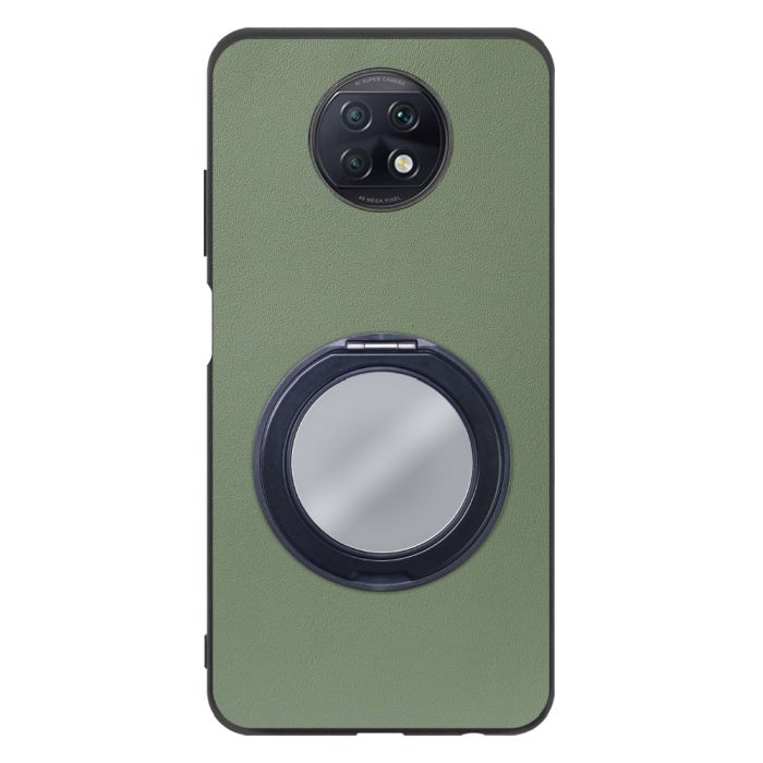 [ LOOF RING-SHELL (ミラー Ver.) ] Xiaomi Redmi Note 9T redminote9t redminote note9t スマホケース 背面 ケース カバー ミラー付きスマホリング スタンド 本革 レザー 落下防止  [ Redmi Note 9T ]