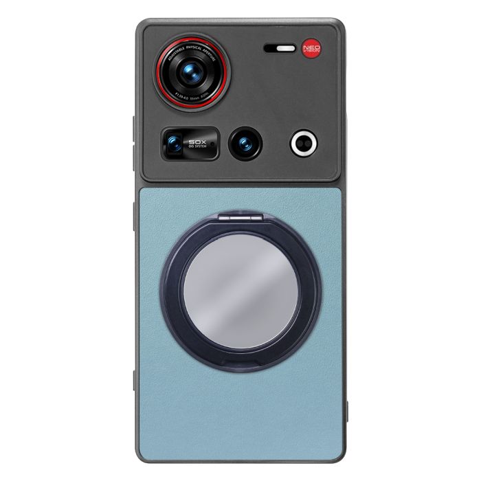 [ LOOF RING-SHELL (ミラー Ver.) ] nubia Z70 Ultra ZTE スマホケース 背面 ケース カバー ミラー付きスマホリング スタンド 本革 レザー 落下防止  [ nubia Z70 Ultra / Z70S Ultra ]