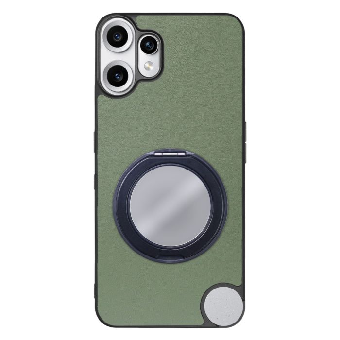 [ LOOF RING-SHELL (ミラー Ver.) ] CMF Phone 2 Pro Nothing  スマホケース 背面 ケース カバー ミラー付きスマホリング スタンド 本革 レザー 落下防止  [ CMF Phone 2 Pro ]
