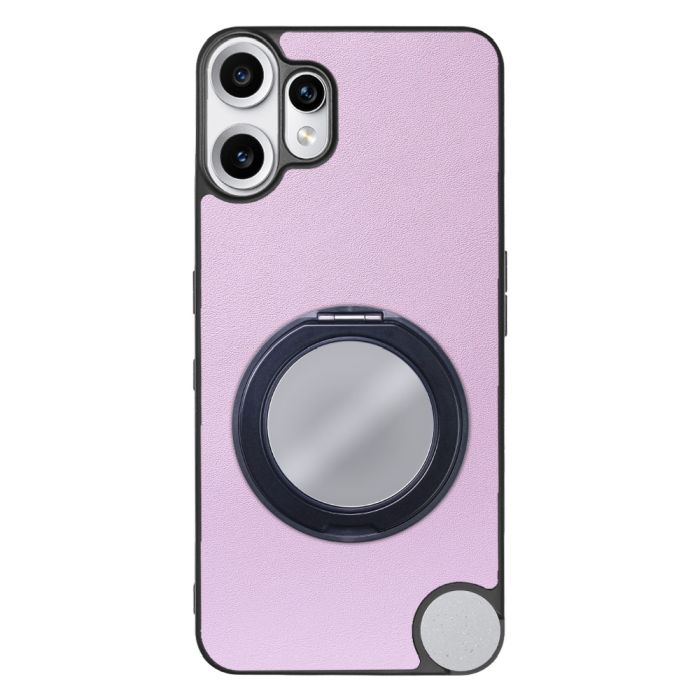 [ LOOF RING-SHELL (ミラー Ver.) ] CMF Phone 2 Pro Nothing  スマホケース 背面 ケース カバー ミラー付きスマホリング スタンド 本革 レザー 落下防止  [ CMF Phone 2 Pro ]