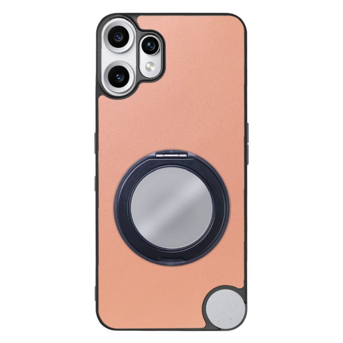 [ LOOF RING-SHELL (ミラー Ver.) ] CMF Phone 2 Pro Nothing  スマホケース 背面 ケース カバー ミラー付きスマホリング スタンド 本革 レザー 落下防止  [ CMF Phone 2 Pro ]