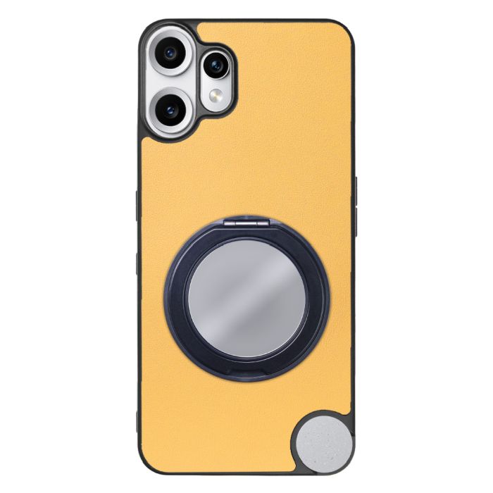 [ LOOF RING-SHELL (ミラー Ver.) ] CMF Phone 2 Pro Nothing  スマホケース 背面 ケース カバー ミラー付きスマホリング スタンド 本革 レザー 落下防止  [ CMF Phone 2 Pro ]