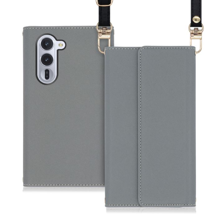 [ LOOF STRAP ] arrows Alpha F-51F M08 アルファ スマホケース ケース カバー ショルダー スマホショルダー ストラップ 肩掛け 首掛け 手帳型ケース カード収納 マグネット付き [ arrows Alpha 用 ]