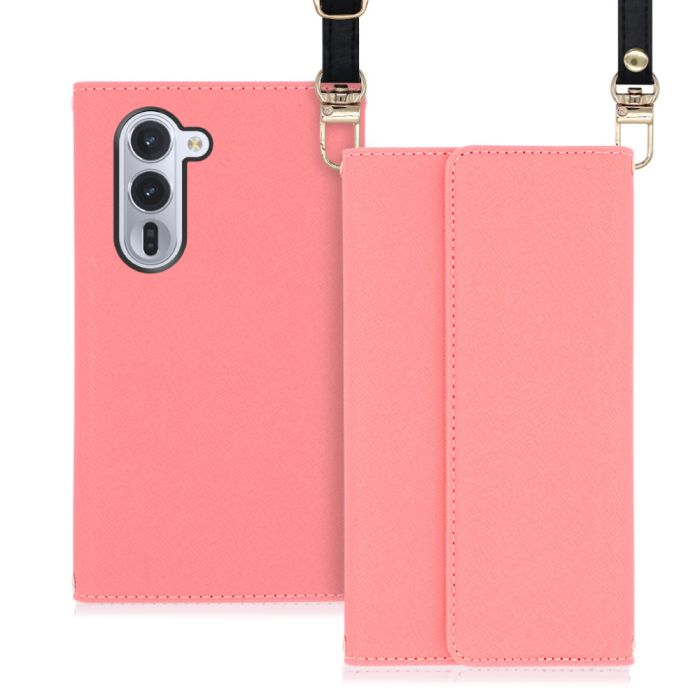 [ LOOF STRAP ] arrows Alpha F-51F M08 アルファ スマホケース ケース カバー ショルダー スマホショルダー ストラップ 肩掛け 首掛け 手帳型ケース カード収納 マグネット付き [ arrows Alpha 用 ]