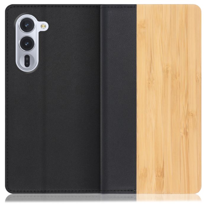 [ LOOF NATURE ] arrows Alpha F-51F M08 アルファ スマホケース ケース カバー 手帳型ケース カード収納 マグネット付き 天然木 本革 ベルトなし [ arrows Alpha ]