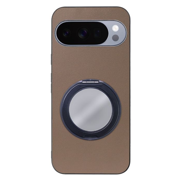 [ LOOF RING-SHELL (ミラー Ver.) ] Google Pixel 10 Pro XL Google Pixel10proxl ピクセル10プロXL スマホケース 背面 ケース カバー ミラー付きスマホリング スタンド 本革 レザー 落下防止  [ Google Pixel 10 Pro XL ]