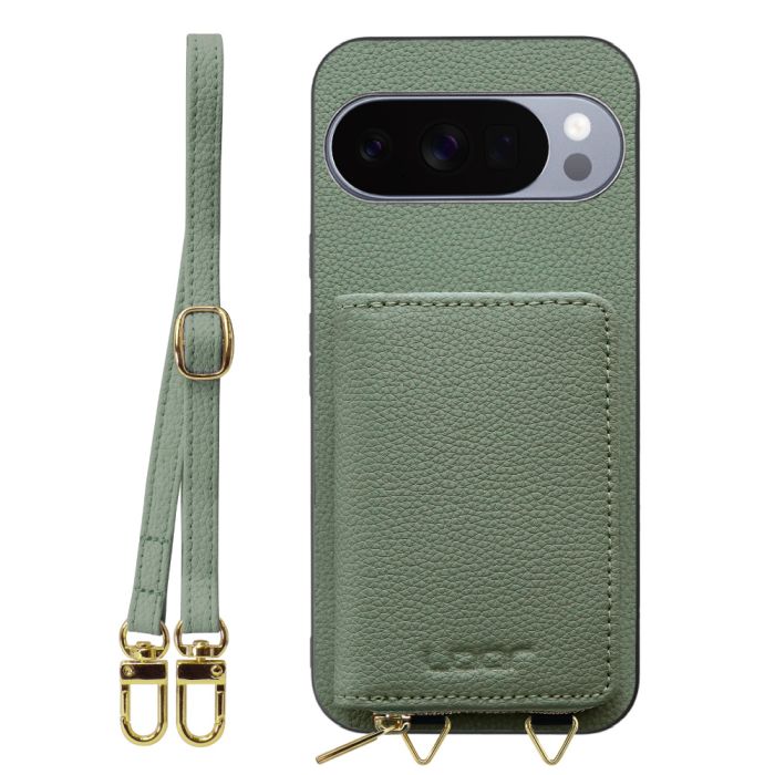 [ LOOF LUXURY-SHELL POUCH ] Google Pixel 10 Pro XL Google Pixel10proxl ピクセル10プロXL ケース ショルダー スマホショルダー 背面 収納 ポーチ付き カバー スマホケース ストラップ 本革 [ Google Pixel 10 Pro XL 用 ]