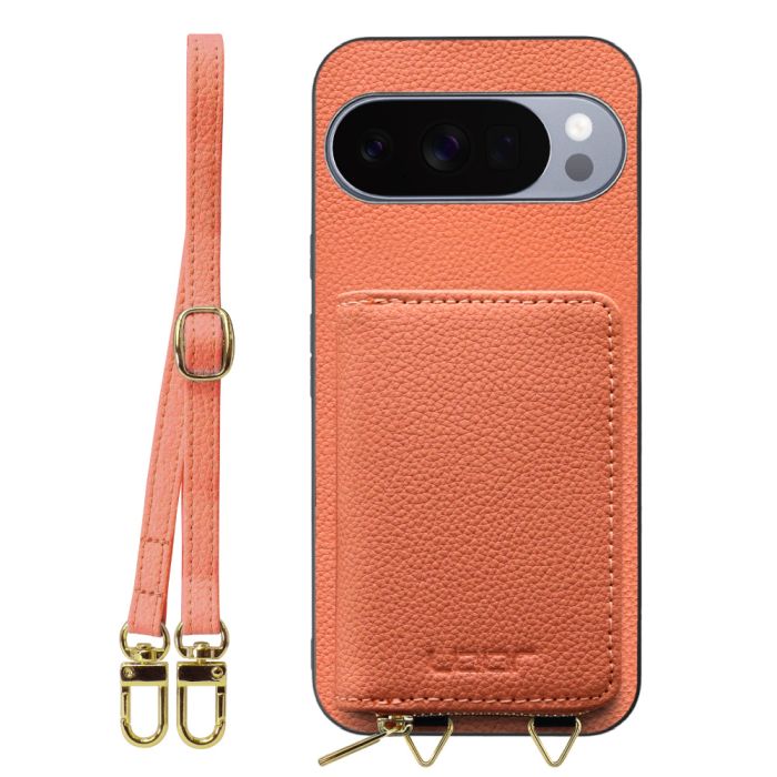 [ LOOF LUXURY-SHELL POUCH ] Google Pixel 10 Pro XL Google Pixel10proxl ピクセル10プロXL ケース ショルダー スマホショルダー 背面 収納 ポーチ付き カバー スマホケース ストラップ 本革 [ Google Pixel 10 Pro XL 用 ]