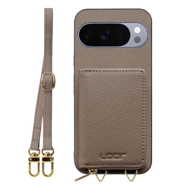 [ LOOF LUXURY-SHELL POUCH ] Google Pixel 10 Pro XL Google Pixel10proxl ピクセル10プロXL ケース ショルダー スマホショルダー 背面 収納 ポーチ付き カバー スマホケース ストラップ 本革 [ Google Pixel 10 Pro XL 用 ]