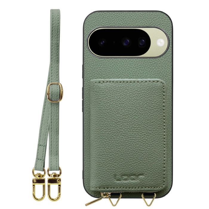 [ LOOF LUXURY-SHELL POUCH ] Google Pixel 10 / 10 Pro Google Pixel10 Pixel10pro ピクセル10 ピクセル10プロ ケース ショルダー スマホショルダー 背面 収納 ポーチ付き カバー スマホケース ストラップ 本革 [ Google Pixel 10 / 10 Pro 用 ]