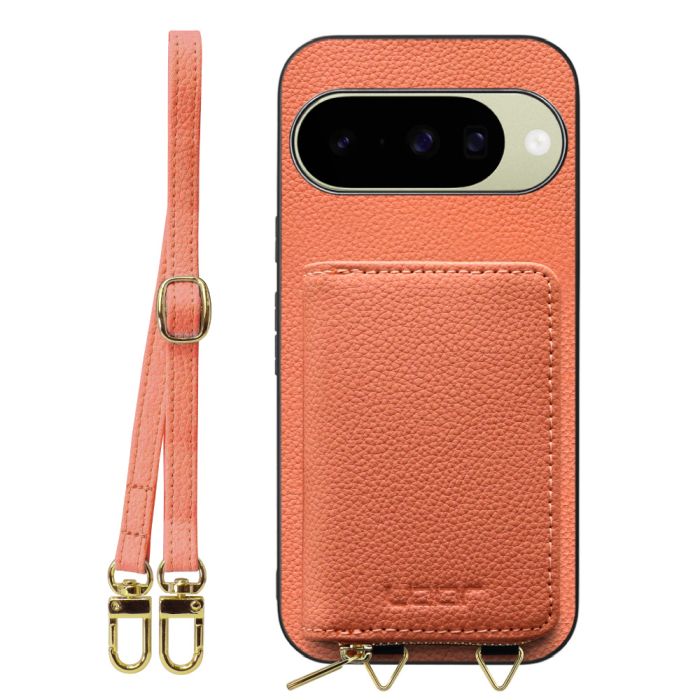 [ LOOF LUXURY-SHELL POUCH ] Google Pixel 10 / 10 Pro Google Pixel10 Pixel10pro ピクセル10 ピクセル10プロ ケース ショルダー スマホショルダー 背面 収納 ポーチ付き カバー スマホケース ストラップ 本革 [ Google Pixel 10 / 10 Pro 用 ]