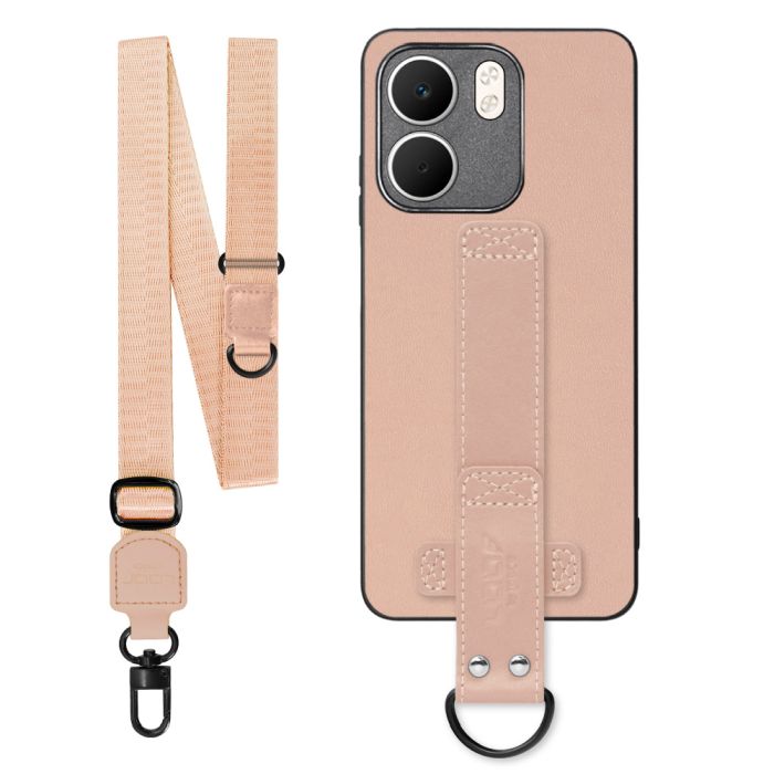 [ LOOF STRAP-SHELL (ロング+ Ver.) ] OPPO A5x オッポ スマホケース 背面 ケース カバー ハードケース ショルダーベルト  本革 [ OPPO A5x 用 ]