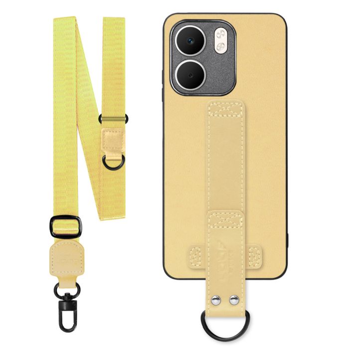 [ LOOF STRAP-SHELL (ロング+ Ver.) ] OPPO A5x オッポ スマホケース 背面 ケース カバー ハードケース ショルダーベルト  本革 [ OPPO A5x 用 ]